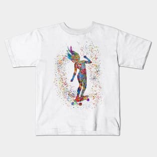 Skateboarding, girl Skateboarding Kids T-Shirt